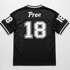 เสื้อฟุตบอลอเมริกันแบบกำหนดเอง ผ้าตาข่ายระบายอากาศ แขนสั้น พิมพ์หมายเลข ชุดทีม สำหรับผู้ชายและผู้หญิง - Product Image 5