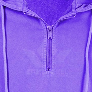 For Cotton Half Zip Hoodie with Floral Embroidery Pockets Unisex Oversized Casual Knitted Fleece Autumn Wear - Product Image 6