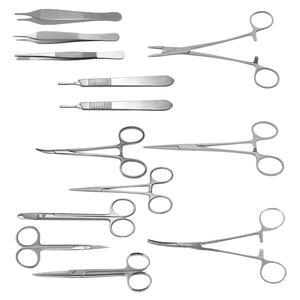 ชุดเครื่องมือผ่าตัดเล็ก OEM คีมฮาลส์ต์ คีมมอสกีโต้ กรรไกรผ่าตัดแบบเมโย่ กรรไกรตัดกระจกตา ด้ามมีดผ่าตัด ใบมีด  เครื่องมือผ่าตัด - Product Image 2