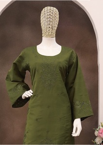 Conjunto de Cordón de Algodón Semibordado para Mujer, Estilo Moderno, para Salwar Kameez, Ideal para Fiestas, Bodas y Diwali - Product Image 5