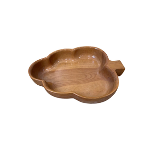 Hand Carved Traditional Wooden Serving Bowl For Kitchen Experience And Fresh Food Presentation Leaf Shape Serving Bowl - Product Image 1