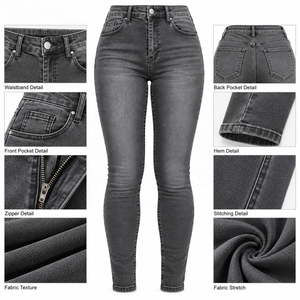 <b>Women</b> Garment Washed Jeans Manufacturer Rigid Denim Private Label for Boutique Brands <b>S</b>-XL Low MOQ Bulk - Product Image 6