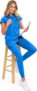 High quality medical scrub <b>set</b> <b>doctor</b> nurse uniform anti bacterial fabric - Product Image 2