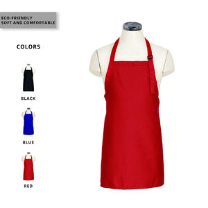 Tablier de cuisine professionnel noir sur mesure 2026, sans manches, unisexe, en polyester et coton, avec deux poches, pour hôtel et lave-vaisselle - Vente en gros - Product Image 2