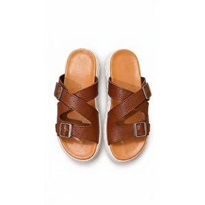 Comfortable Breathable Outdoor/Beach Slippers with Open Toe Lighted Cork Outsole PVC/EVA/Cotton Insole - Product Image 1