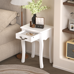 Comodino in Legno con Cassetto Portaoggetti, Tavolino per Camera da Letto, Bagno e Soggiorno - Product Image 6