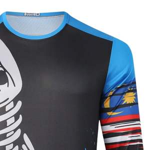 Camiseta de Pesca Personalizada con Diseño de Esqueleto de Pez, Protección UV, Impermeable, UPF 50, Jersey de Pesca de Poliéster Sublimado, MOQ Bajo - Product Image 5