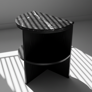 Table d'appoint et de chevet moderne pour salon et chambre, avec étagère, fabriquée au Vietnam en bois d'hévéa écologique et placage MDF, garantie 1 an - Product Image 5