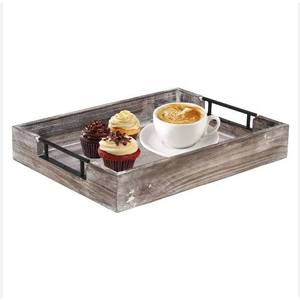 Plateau en bois, plateau de service en bois, plateau de petit-déjeuner en bois avec poignée personnalisée, fabricant en gros - Product Image 2
