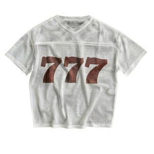 Camisetas de malla para hombre, transpirables, de color blanco, con logotipo de marca personalizado, ligeras, a la moda, nuevas, las más vendidas al por mayor - Product Image 1