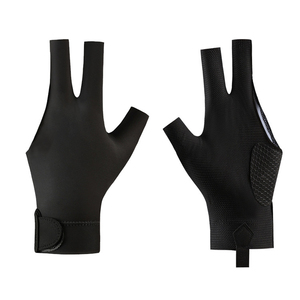 Gant de billard demi-doigts unisexe en Spandex/Coton, ambidextre, fermeture auto-agrippante, antidérapant, pour le sport, toutes saisons - Product Image 2