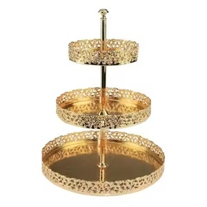 Designer Metal Cake Stand Dessert Display Plate Cupcake Holder Event Party Table Decor Contemporary Style - Product Image 5