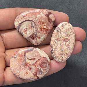 Natural Bird's Eye Jasper Polished Loose Gemstones Wholesale Orbicular Rhyolite Cabochon for DIY Jewelry Making By MAHNAJ GEMS - Product Image 1