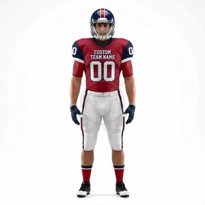 Uniformes de football personnalisés pour collèges avec numéros et noms des joueurs, en maille extensible, en gros - Product Image 3
