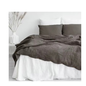 Juego de Ropa de Cama de Lujo de 3 Piezas, 100% Lino Francés, 400 Hilos, Ecológico, Lavable, con Acabado Stone Washed, para Hogar, Hospital y Hotel - Product Image 4