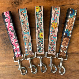 2024 New Collection Durable Real Leather Traffic <b>Padded</b> Handle Heavy Duty Short Cowhide <b>Dog</b> Lead <b>for</b> <b>Training</b> Control <b>Dog</b> Leash - Product Image 6