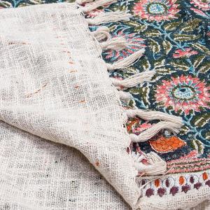 Jeté de coton indien bohème de luxe moderne literie de canapé rectangulaire écologique avec glands pour couverture de voyage - Product Image 2