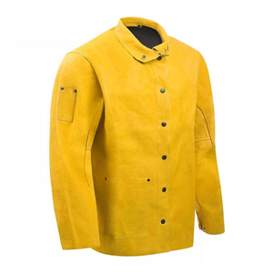 เสื้อแจ็คเก็ตหนังวัวแท้คุณภาพสูงสำหรับงานอุตสาหกรรม ป้องกันการเสียดสี ทนทาน เหมาะสำหรับงานก่อสร้างและงานเชื่อม - Product Image 2