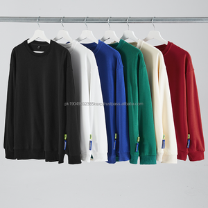 Pull à capuche à manches longues uni Eco Sweatshirt élégant à épaules tombantes Heavy Man Hoodies - Product Image 1