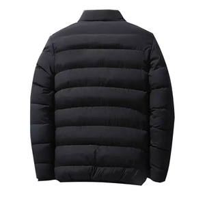 Custom Men's Winter Warm Thick Bomber Nylon Down Puffer Jacket Coated <b>Camouflage</b> Design with Front Logo - Product Image 4