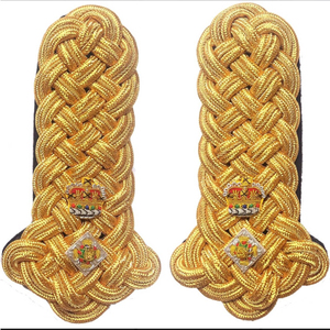 Épaulettes de la Légion étrangère française avec franges cordées rouges, personnalisées, brodées de haute qualité, à coudre sur tissu - Product Image 1