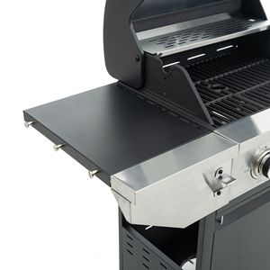 3 Burner Stainless Steel Propane <b>Gas</b> <b>Grill</b> 37,000 BTU Black Silver Outdoor Patio Garden <b>Barbecue</b> for Outdoor Cooking - Product Image 1