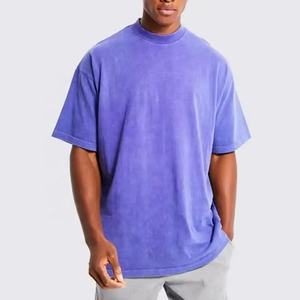 Camisetas Vintage Unisex con logotipo personalizado para hombre, camisetas desgastadas con lavado ácido de buena calidad para hombre y mujer - Product Image 5