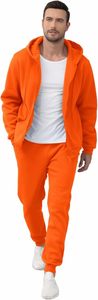 Vêtements de sport pour hommes personnalisables avec logo, ensemble 2 pièces en polaire, sweat à capuche + pantalon, veste de sport pour hommes, fermeture éclair intégrale, tenue de sport décontractée et chaude - Product Image 5