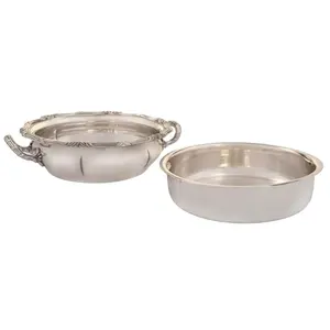 Casserole classique durable en acier inoxydable avec couvercle |   Conception de rétention de chaleur pour les repas chauds, antiadhésive et écologique - Product Image 4