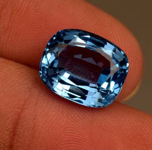 Topacio Azul Natural, Corte Cojín, Facetado, Gema Suelta para Anillo, Piedra de Joyería Premium - Product Image 5