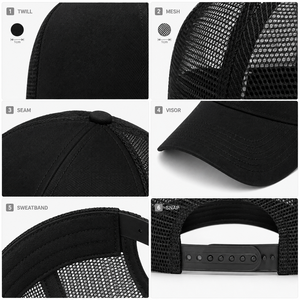 Private Label Wholesale Custom Woven Patch Distressed Trucker <b>Cap</b> Polyester Mesh Back Waxed Canvas Front For Adult Unisex <b>Caps</b> - Product Image 5