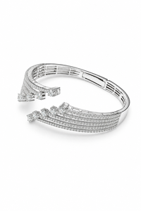 Brazalete de Moissanita en Plata de Ley 925 con Baño de Rodio, Estilo Clásico para Regalo de Boda y Aniversario - KLSB20711 - Product Image 2