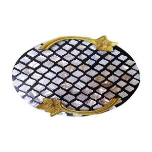 Natural Mother of Pearl Inlay Serving Tray Square Shaped Tea Coffee Serving Storage Tray for Coffee <b>Table</b> Artisan <b>Vanity</b> Serving - Product Image 2