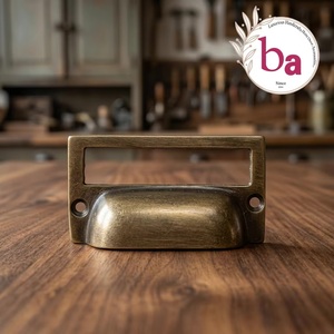 Poignée de tiroir rectangulaire industrielle en céramique et bouton de meuble pour armoires de chambre, d'appartement et de cuisine - Tirant durable - Product Image 1