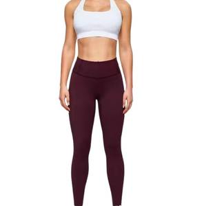 Taille haute femmes doux léger respirant écologique Gym Yoga pantalon personnalisé élastique mi-taille Fitness Leggings séchage rapide - Product Image 6