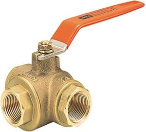 Válvula de Bola de Bronce Japonesa KITZ Tipo 400 L-PORT, Modelo T4L-2028, Tamaño de Puerto 1/2'-2' - Product Image 1