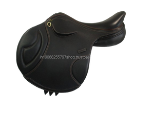 Selle d'équitation anglaise en cuir de qualité supérieure, faite à la main, douce, confortable, durable, ajustement équilibré, équipement d'équitation - Product Image 1
