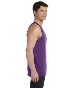 Men's <b>Neon</b> Yellow Breathable Polyester Digital Printed Sleeveless Tank <b>Top</b> V-Neck Solid Color Knitted Casual Fit - Product Image 5