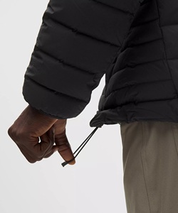 Chaqueta Acolchada con Capucha y Cuello Alto para Hombre EVER GLOW, Negra, Transpirable, Resistente al Viento, con Relleno de Poliéster, para Invierno, Informal, con Cierre - Product Image 4