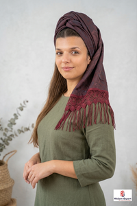 Foulard carré imprimé sur mesure avec pompons, en soie légère, pour femme, foulard de mode, paréo de plage, fabricant OEM - Product Image 3