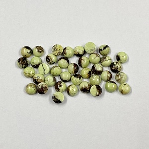 4mm-10mm naturel citron chrysoprase lisse rond Cabochons superbe qualité chrysoprase pierres précieuses bijoux faits à la main produits chauds - Product Image 1