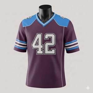 Camiseta de Fútbol Americano Sublimada Personalizada, Transpirable, de Malla, Unisex, Manga Corta, Color y Logotipo Personalizables, para Práctica - Product Image 1