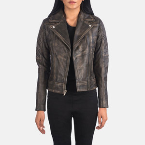 Latest Price Factory Directly Provide Women's Leather <b>Coat</b> Good Quality <b>Long</b> Sleeve Stand Collar Women's Leather <b>Coat</b> - Product Image 3