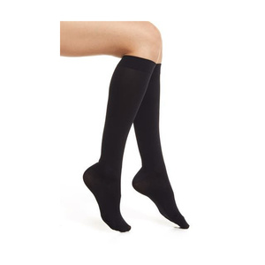 unisex Over Knee Compression Socks Solid Black Knitted Sport Style Medium Thickness All Seasons Wear - Product Image 5