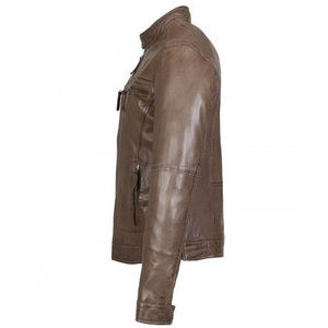 Veste en cuir pour homme, couleur unie, décontractée, streetwear, nouvelle mode, confortable, prix raisonnable - Product Image 3
