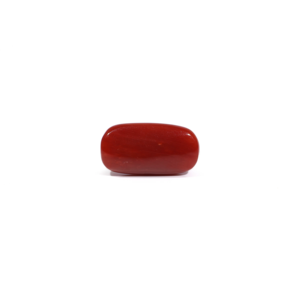 Natural Red Coral Oval Cabochon Loose Gemstone 7.22 Carat Certified Wholesale - Product Image 2