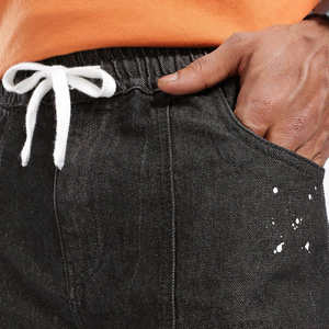 Shorts de Mezclilla Negros Desgastados para Hombre, Estilo Casual, Ropa Urbana de Verano, Shorts de Jeans Rotos - Product Image 3