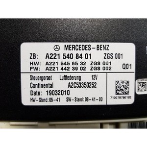 Module de commande de suspension d'occasion pour Classe S 2009-2013, référence OEM A2215408401 - Product Image 2