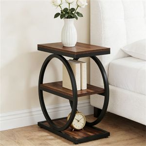 Tavolino da Caffè Multifunzionale a Tre Livelli, Tavoli Laterali e d'Appoggio Salvaspazio con Design Pratico - Product Image 3