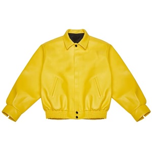 YIMAI High Quality Genuine <b>Leather</b> Windproof Breathable Winter <b>Men's</b> Custom Classic Solid <b>Jacket</b> - Product Image 2